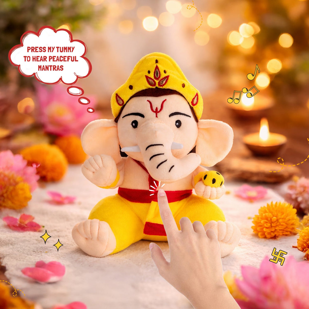 Mantra Chanting Baby Ganesha (Medium-28 cm)