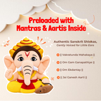 Mantra Chanting Baby Ganesha (Small-22 cm)