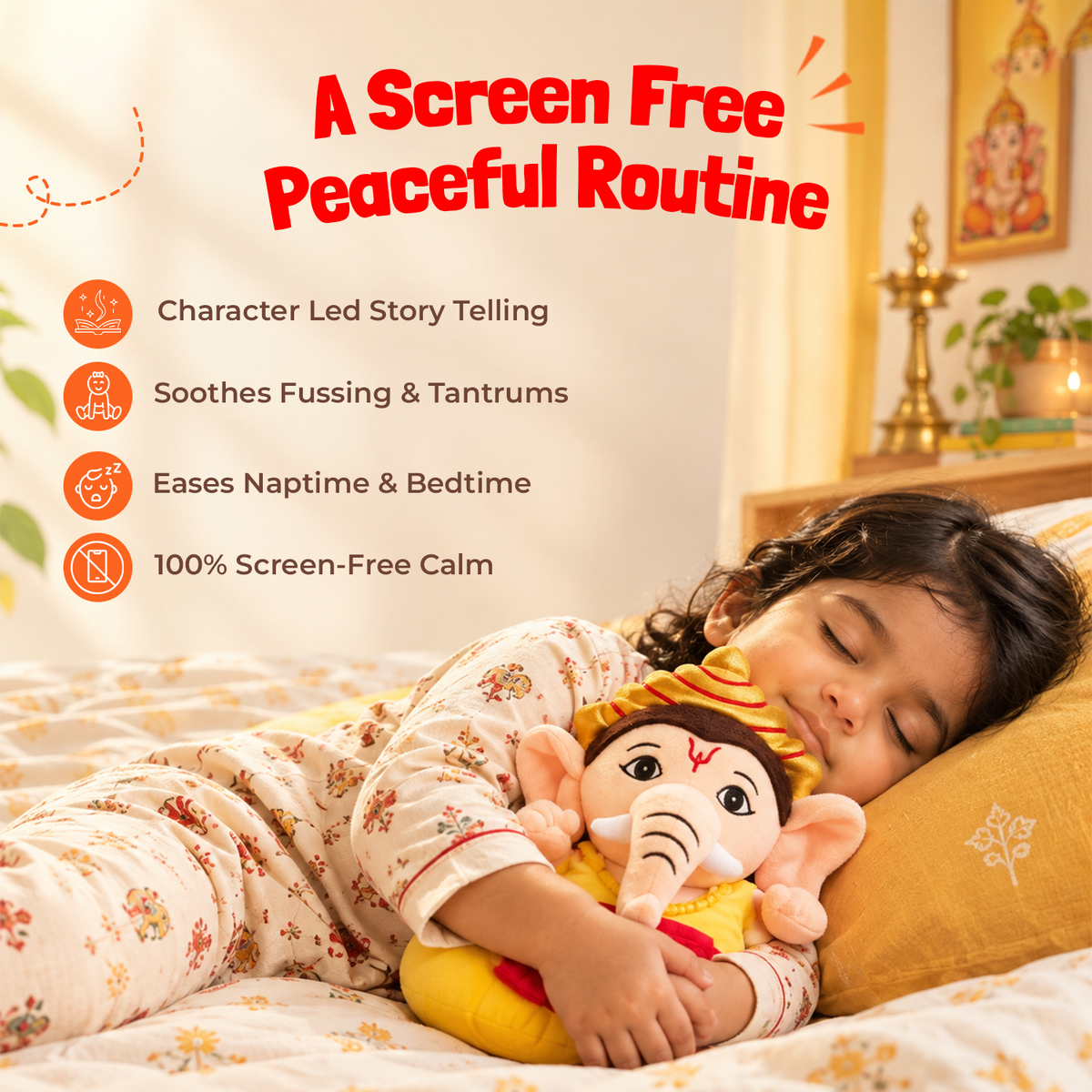 Mantra Chanting Baby Ganesha (Small-22 cm)