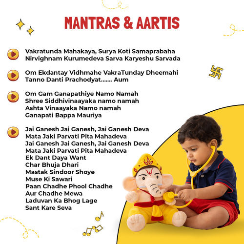 Mantra Chanting Baby Ganesha (Medium-28 cm)