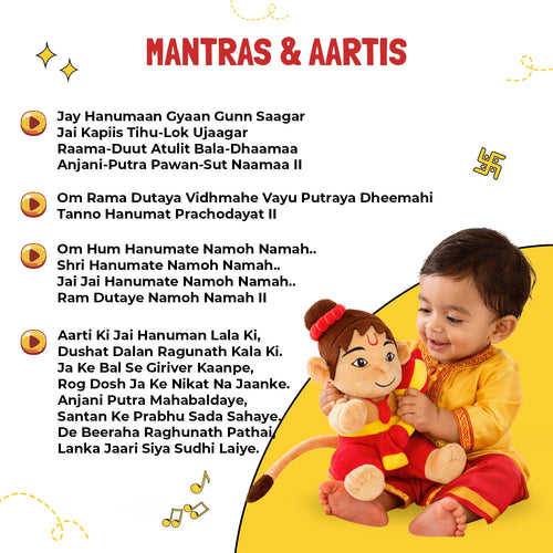 Mantra Chanting Baby Hanuman (Medium-28 cm)